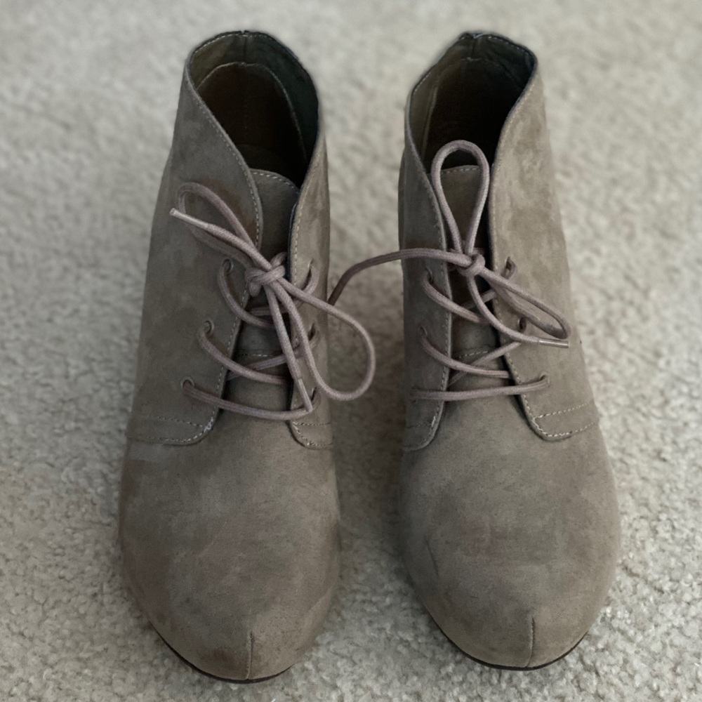 Wedged booties